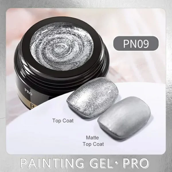 Born Pretty Pro Painting Gel (12 Colors) - Silver Glitter