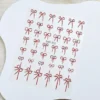Red 3d Bow Nail Stickers (mo-195)