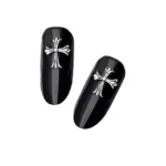 Silver Cross Gothic Nail Charm (Set Of 2)