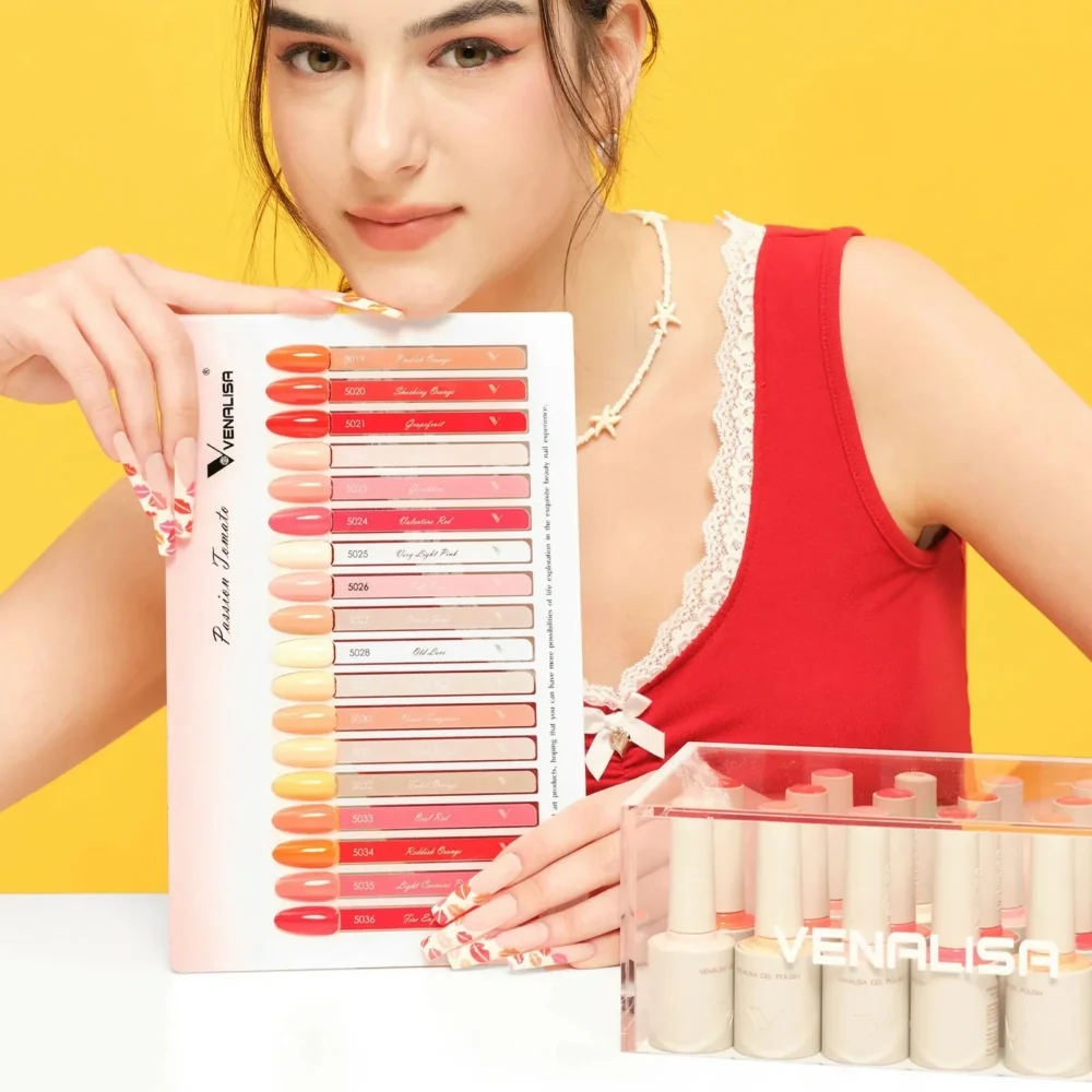 Venalisa V2 Hema Free Gel Polish Set – 22 Pcs With Color Card (passionate Tomato)