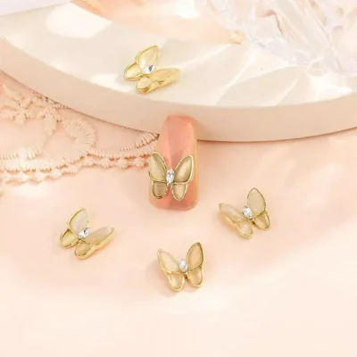 Gold Butterfly Nail Charms