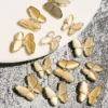 Gold Butterfly Nail Charms