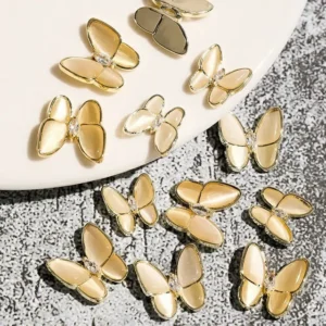 Gold Butterfly Nail Charms