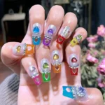 Hollow Heart Long Coffin Soft Gel Nail Tips (pack Of 24 Pcs)