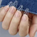 Hollow Heart Long Coffin Soft Gel Nail Tips (pack Of 24 Pcs)