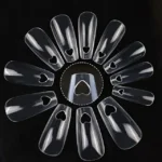Hollow Heart Long Coffin Soft Gel Nail Tips (pack Of 24 Pcs)