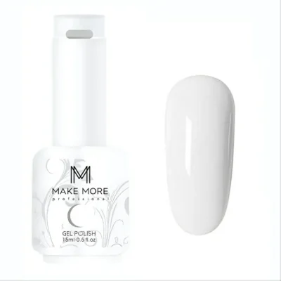 Make More White Gel Nail Polish (15ml) (001)