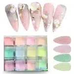 Pastel Sugar Glitter Powder Jars (Set Of 12)