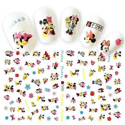 Mickey And Minnie Disney Nail Stickers Sheet (f099)