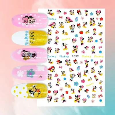 Mickey And Minnie Disney Nail Stickers Sheet (f099)