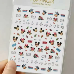 Micky Mouse Love Nail Stickers Sheet (hc-137)