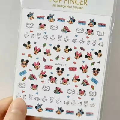 Micky Mouse Love Nail Stickers Sheet (hc-137)