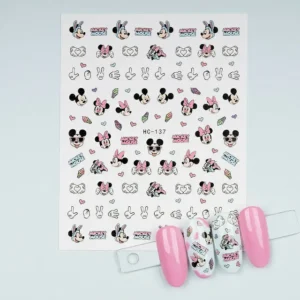 Micky Mouse Love Nail Stickers Sheet (hc-137)