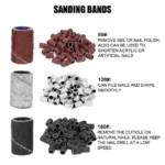 Professional Nail Drill Sanding Bands (80# 120# 180# Grit)