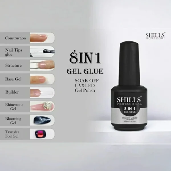 Shills Professional 8 In 1 Gel Glue (15ml)