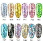 Venalisa Shaped Sequins Gel Pots (set Of 12)