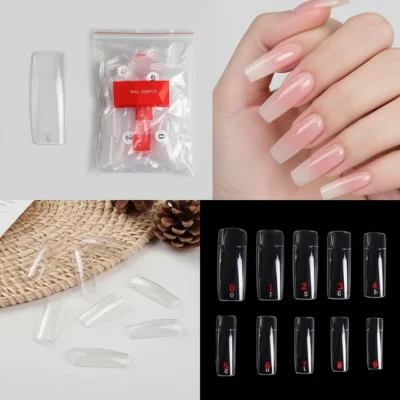 Half Cover Extension Nail Tips (Pack Of 500 Pcs)