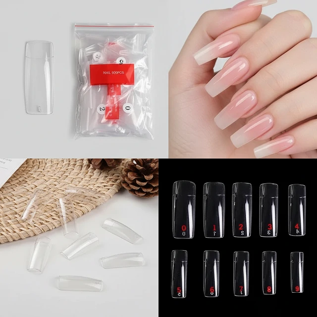 Half Cover Extension Nail Tips (Pack Of 500 Pcs) Half Cover Extension Nail Tips (Pack Of 500 Pcs)