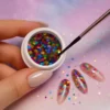 Confetti Nail Art Mylars Jar