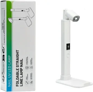 Foldable Straight Line Nail Lamp With Stand Mobile Holder And Silicon Lenses
