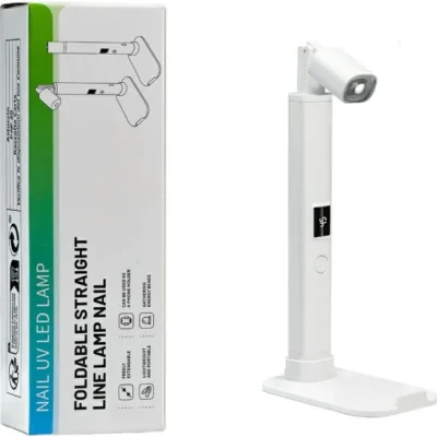 Foldable Straight Line Nail Lamp With Stand Mobile Holder And Silicon Lenses