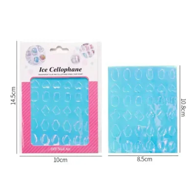 Pre Cut Aurora Cellophane Sheets For Ice Gel Nails