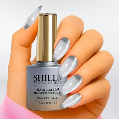 Shills Professional Black Glass Cat Magnetic Gel Polish (7.5ml) 424 (3)