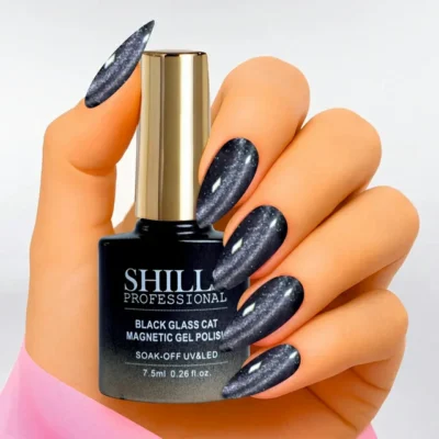 Shills Professional Black Glass Cat Magnetic Gel Polish (7.5ml) 432 (3)