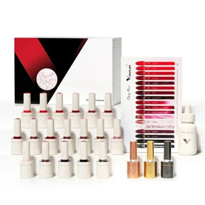 Venalisa V6 Hema Free Gel Polish Set - 22 Pcs with Color Card (Ruby Kiss) (1)
