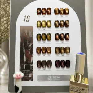 Bolt Bee Professional Cat Eye Gel Polish (15ml) – 10 Brown Shades for Summer 2026 (SHADE CARD INCLUDED)