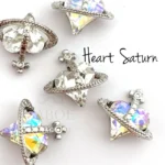 Crooked Heart Planet Nail Charms