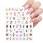 Girl Baby Shower Nail Art Sticker Sheet (1)