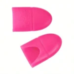 Two pink silicone finger Soak Off Silicon Caps