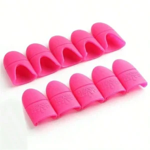 Pink silicone Soak Off Silicon Caps gel removals