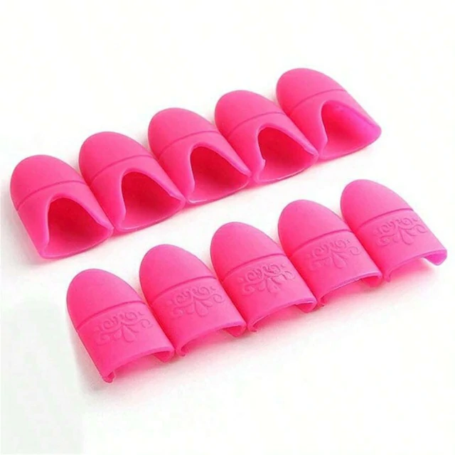 Pink silicone Soak Off Silicon Caps gel removals