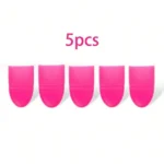 Five pink silicone nail art tools