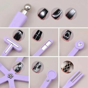 8-in-1 Cat Eye Nail Magnet Tool – Multi-Function Starfish Magnetic Stick for 3D5D Cat Eye Nail Art (2)
