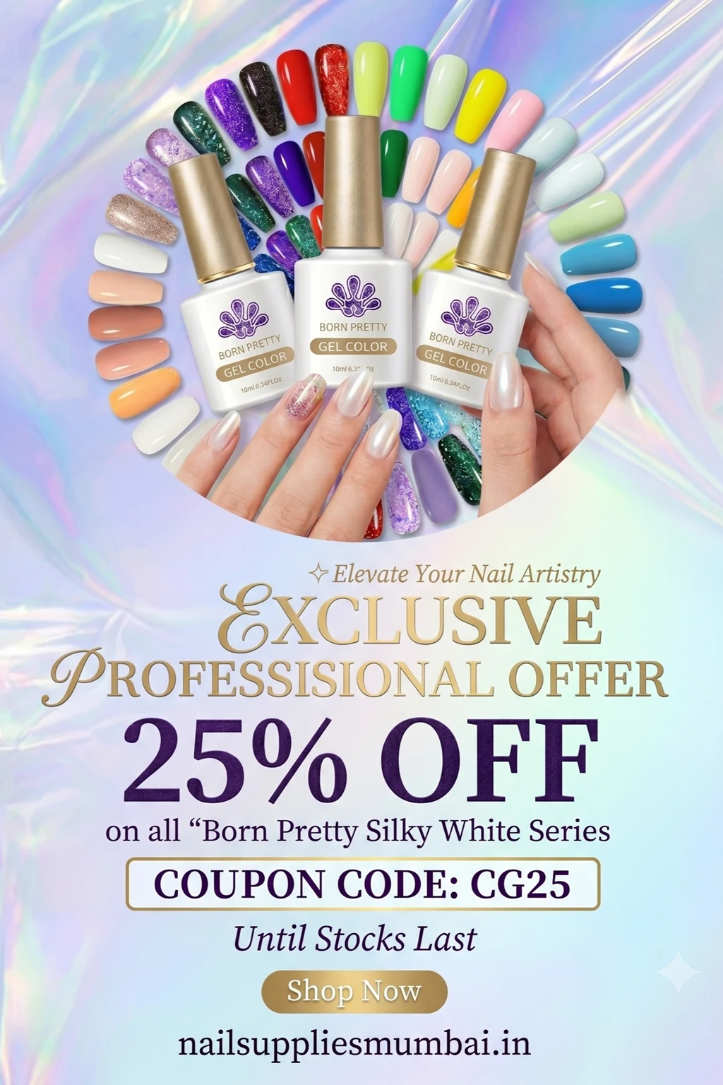 Born Pretty Silky White Series Gel Nail Polish (10ml)