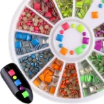 Neon Color Mylar Wheels Square & Circle Shapes (11)