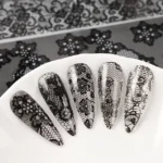Black Lace Nail Foil Prints (1)