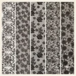 Black Lace Nail Foil Prints