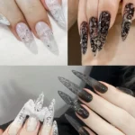 Black Lace Nail Foil Prints (3)