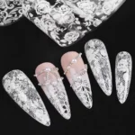 White Lace Nail Foil Prints (1)
